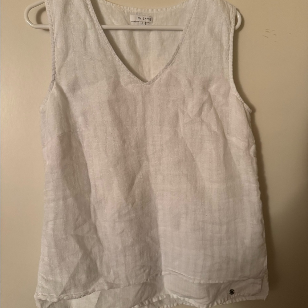 W Lane Linen-y tank